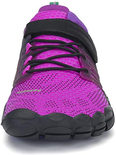 SAGUARO Hombre Mujer Zapatillas de Training Yoga Entrenamiento Gym Interior Transpirables Zapatos Correr Barefoot Resistentes Comodas Zapatos Gimnasio Asfalto Playa Agua Exterior(058 Púrpura, 39 EU)