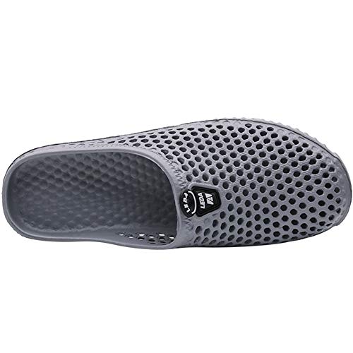 SAGUARO Hombres Mujeres Zuecos Verano Playa de Jardín Sandalias Antideslizante Respirable Piscina Ahueca Zapatillas Ligeros Slippers,Etiqueta 36=35 EU Gris