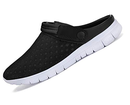 SAGUARO Sandalias de Playa Hombre Mujer Zuecos de Sanitarios Zapatillas Ligeros Respirable Zapatos Verano Negro Gr.39