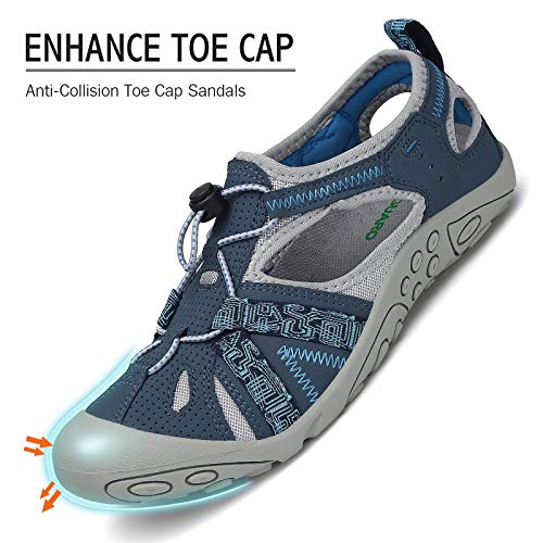 SAGUARO Sandalias de Verano para Mujer Antideslizante Sandalias Deportivas de Playa Zapatillas de Montaña Senderismo Azul Oscuro 40 EU