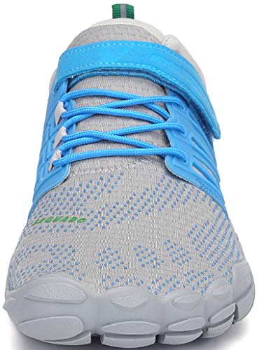 SAGUARO Transpirables Cinco Dedos Zapatillas de Deportes Masculina Femenino Bucle de Gancho Zapato Descalzos Ventilado Minimalista Zapatos de Baño Anfibio Cycling 2020, Trail Azul Claro 37