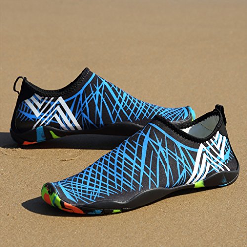 SAGUARO® Verano Aquashoes Zapatos de Agua Zapatillas de Playa Secado Rápido Calcetines de Natación Calzado de Surf acuàticos Deporte Hombre Mujer Azul 35