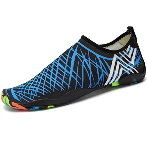 SAGUARO® Verano Aquashoes Zapatos de Agua Zapatillas de Playa Secado Rápido Calcetines de Natación Calzado de Surf acuàticos Deporte Hombre Mujer Azul 35