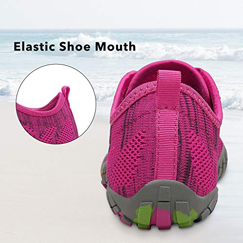 SAGUARO Zapatos de Deportes Acuaticos Antideslizante Secado Rápido Zapatos Minimalista Verano Trail Running Escarpines Barefoot Zapatos de Agua Impermeables, Rosa 38