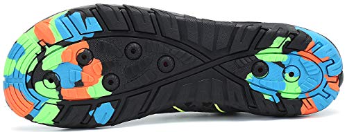 SAGUARO Zapatos de Surf de Descalzo Playa Aqua Buceo Natación Yoga Calcetines Hombre Mujer,03-Gris,45