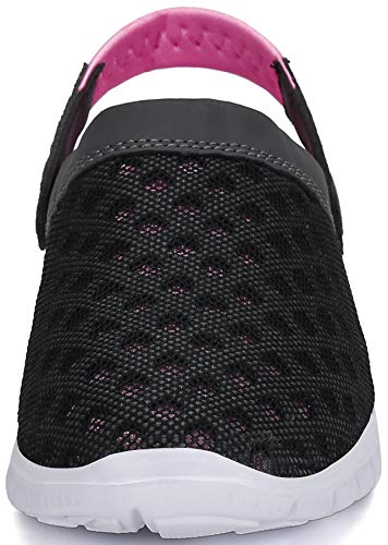 SAGUARO Zuecos Mujer Zapatillas de Playa Ligeros Respirable Sandalias Verano Malla Ahueca hacia Fuera Zapatillas de Jardín Antideslizante, Rosa, 37 EU