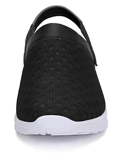 SAGUARO Zuecos para Hombre Mujer Zapatillas de Playa Ligeros Respirable Sandalias del Acoplamiento Ahueca hacia Fuera Zapatillas de Jardín, Negro, 41 EU