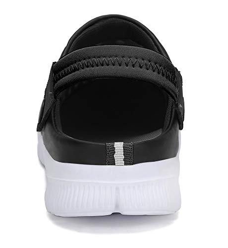 SAGUARO Zuecos para Hombre Mujer Zapatillas de Playa Ligeros Respirable Sandalias del Acoplamiento Ahueca hacia Fuera Zapatillas de Jardín, Negro, 41 EU