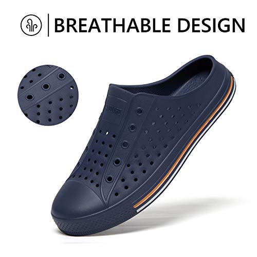 SAGUARO Zuecos para Hombre Mujere Zapatillas de Playa Transpirable Zueco de Jardín Antideslizante Zuecos de Caucho Al Aire Libre Verano, Azul Oscuro, 41 EU