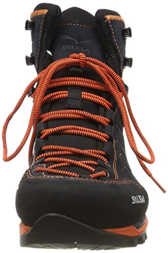 Salewa MS Mountain Trainer Mid Gore-TEX, Botas de Senderismo Hombre, Gris (Asphalt/Fluo Orange), 43 EU