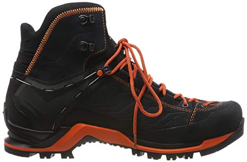 Salewa MS Mountain Trainer Mid Gore-TEX, Botas de Senderismo Hombre, Gris (Asphalt/Fluo Orange), 43 EU