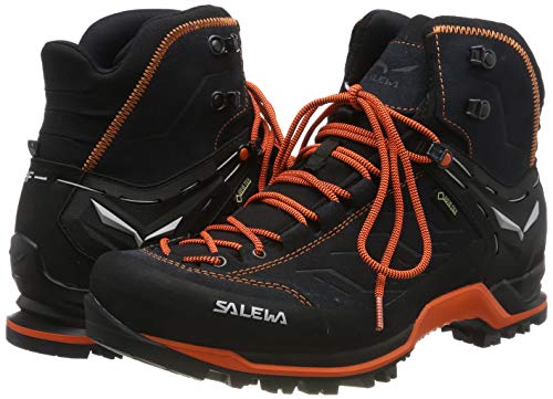 Salewa MS Mountain Trainer Mid Gore-TEX, Botas de Senderismo Hombre, Gris (Asphalt/Fluo Orange), 43 EU