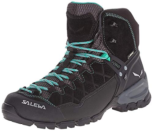 Salewa WS Alp Trainer Mid Gore-TEX, Botas de Senderismo Mujer, Negro (Black Out/Agata), 40.5 EU