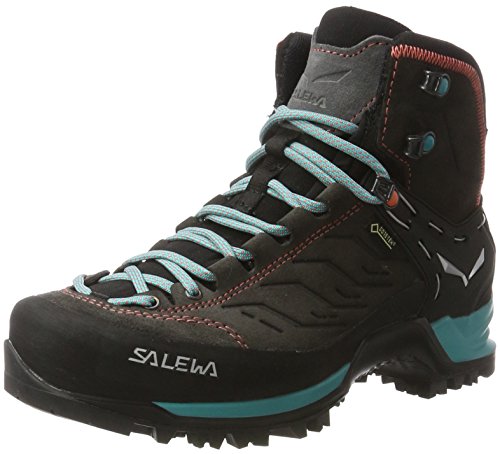Salewa WS Mountain Trainer Mid Gore-TEX, Botas de Senderismo Mujer, Gris (Magnet/Viridian Green), 39 EU