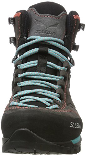 Salewa WS Mountain Trainer Mid Gore-TEX, Botas de Senderismo Mujer, Gris (Magnet/Viridian Green), 39 EU