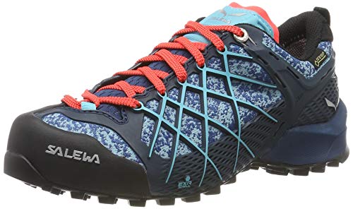 Salewa WS Wildfire Gore-TEX, Zapatos de Senderismo Mujer, Azul (Poseidon/Capri), 40 EU