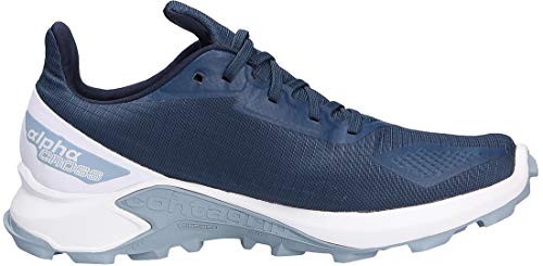 Salomon Alphacross Blast GTX, Zapatillas De Trail Running Impermeables Hombre, Color: Azul (Dark Denim/White/Ashley Blue), 40 2/3 EU