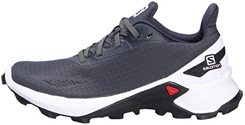 Salomon Alphacross Blast, Zapatillas De Trail Running Cómodas Y Fuerte Agarre Mujer, Gris (India Ink/White/Black), 39 1/3 EU