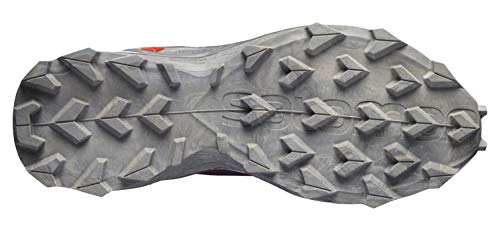 Salomon Alphacross Blast, Zapatillas De Trail Running Cómodas Y Fuerte Agarre Mujer, Rojo (Winetasting/Lunar Rock/Vintage Kaki), 36 EU