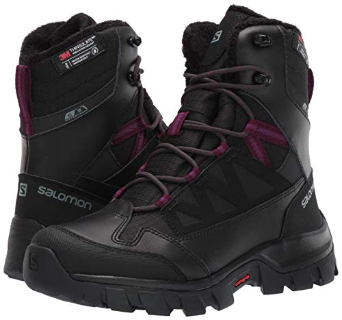 SALOMON Calzado Medio Chalten TS CSWP, Botas de Nieve Mujer, Black/Bl, 36.5 EU