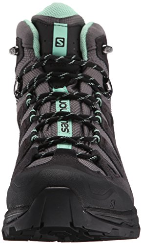 Salomon Quest Prime GTX W, Botas de Senderismo para Mujer, Multicolor (Detroit/Asphalt/Lucite Green 000), 36 2/3 EU