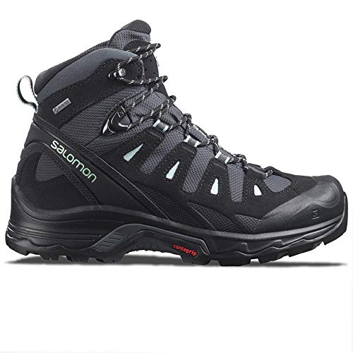 Salomon Quest Prime GTX W, Zapatillas de Senderismo Mujer, Gris (Ebony/Black/Icy Morn), 38 EU