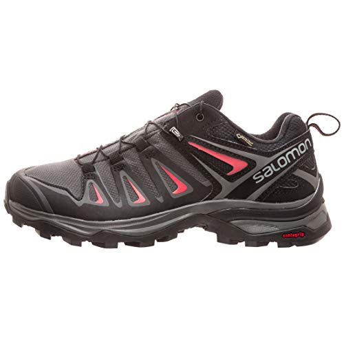 Salomon X Ultra 3 GTX W, Zapatillas de Senderismo Mujer, Multicolor (Magnet/Black/Mineral Red 000), 38 EU