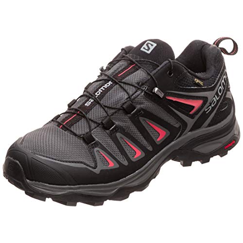 Salomon X Ultra 3 GTX W, Zapatillas de Senderismo Mujer, Multicolor (Magnet/Black/Mineral Red 000), 38 EU