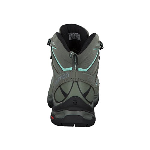 Salomon X Ultra 3 Mid GTX W, Botas de Senderismo Mujer, Gris (Shadow/Castor Gray/Beach Glass 000), 37 1/3 EU