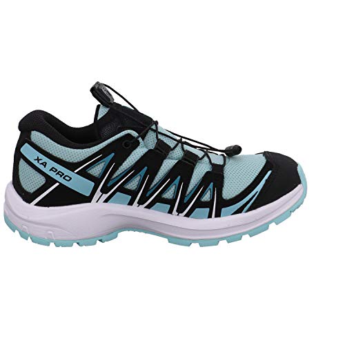 Salomon XA Pro 3D CSWP J, Zapatillas Impermeables De Trail Running Y Outdoor Actividades, Azul Claro/Negro (Pastel Turquoise/Black/Tanager Turquoise), 40 EU