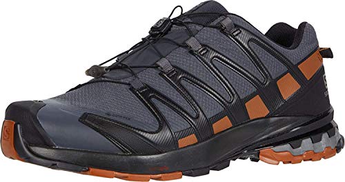 Salomon XA Pro 3D V8 GTX - Zapatillas de senderismo para hombre, (ébano/caramelo café/negro), 45.5 EU