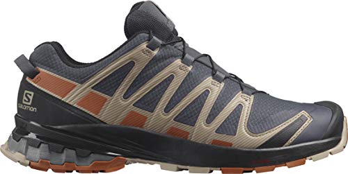 Salomon XA Pro 3D V8 GTX - Zapatillas de senderismo para hombre, (ébano/caramelo café/negro), 45.5 EU