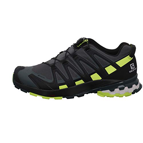 Salomon XA Pro 3D V8 GTX, Zapatillas De Trail Running Y Sanderismo Impermeables Versión Màs Ligera Hombre, Color: Gris (Urban Chic/Black/Lime Punch), 45 1/3 EU
