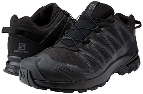 Salomon XA Pro 3D V8 GTX, Zapatillas De Trail Running Y Sanderismo Impermeables Versión Màs Ligera Hombre, Color: Negro (Black/Black/Black), 44 EU
