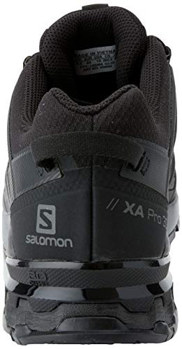 Salomon XA Pro 3D V8 GTX, Zapatillas De Trail Running Y Sanderismo Impermeables Versión Màs Ligera Hombre, Color: Negro (Black/Black/Black), 47 1/3 EU