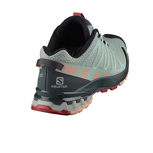 Salomon XA Pro 3D V8 W, Zapatillas De Trail Running Y Sanderismo Impermeables Versión Màs Ligera Mujer, Gris (Aqua Gray/Urban Chic/Tropical Peach), 38 EU
