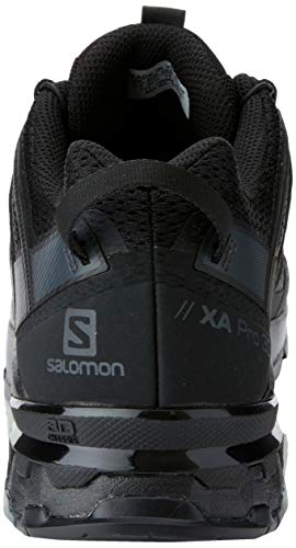 Salomon XA Pro 3D V8 W, Zapatillas De Trail Running Y Sanderismo Impermeables Versión Màs Ligera Mujer, Negro (Black/Phantom/Ebony), 39 1/3 EU