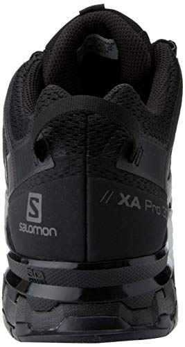 Salomon XA Pro 3D V8, Zapatillas De Trail Running Y Sanderismo Versión Màs Ligera Hombre, Color: Negro (Black/Black/Black), 40 EU
