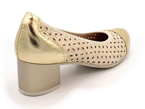 Salon de Medio Tacon para Plantillas pitillos m-6040 Oro 39 EU