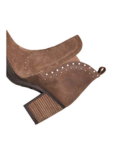 SALSA JEANS Botas de Piel y tacón Alto con Tachuelas para Mujer Mujer Color: 9183 Marron Claro Talla: 40