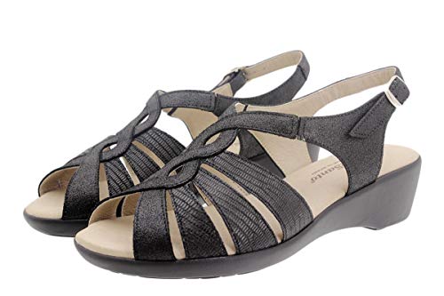 Sandalia Cuña Metal Visón 190392 PieSanto