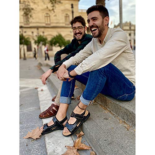 Sandalia Piel cangrejera Abierta talón Cuero