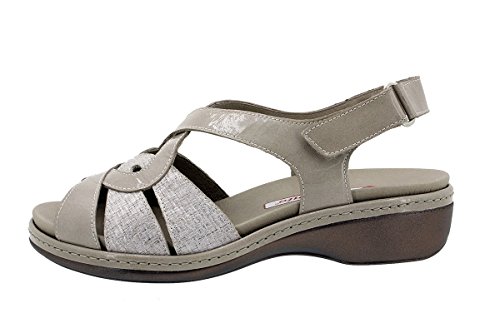 Sandalia Plantilla Extraíble Charol Arena 180823 PieSanto