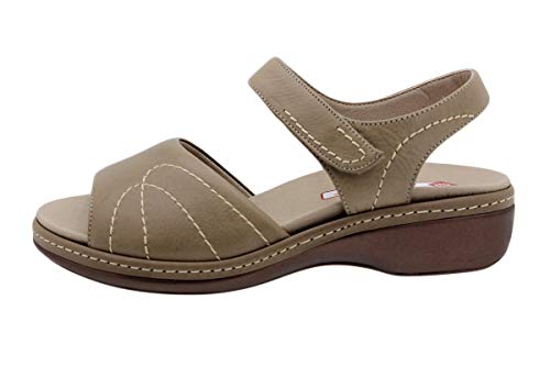 Sandalia Plantilla Extraíble Piel Camel 190801 PieSanto