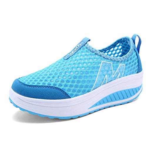 Sandalias De Plataforma para Mujer Mocasines Gruesos con Parte Inferior Antideslizante Zapatillas Cómodas para Caminar Al Aire Libre Transpirables Zapatos De Cuña Casuales