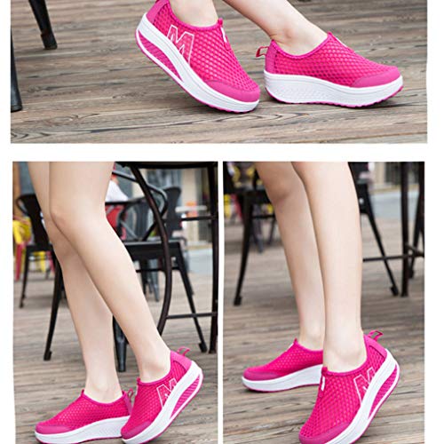 Sandalias De Plataforma para Mujer Mocasines Gruesos con Parte Inferior Antideslizante Zapatillas Cómodas para Caminar Al Aire Libre Transpirables Zapatos De Cuña Casuales