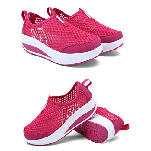 Sandalias De Plataforma para Mujer Mocasines Gruesos con Parte Inferior Antideslizante Zapatillas Cómodas para Caminar Al Aire Libre Transpirables Zapatos De Cuña Casuales