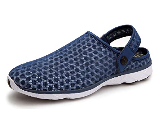 Sandalias de Playa Hombre Mujer,Zuecos de Sanitarios Zapatillas Ligeros Respirable Zapatos Verano,Azul Oscuro,EU41