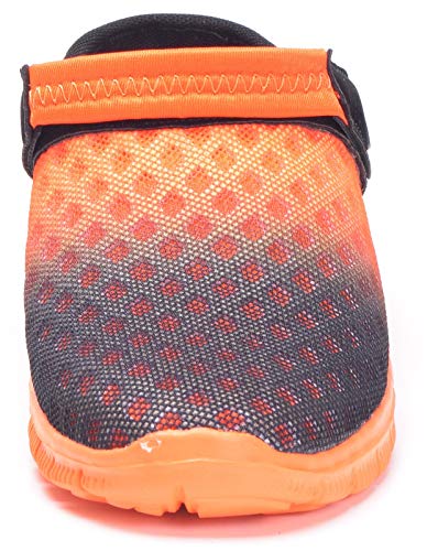 Sandalias de Playa Hombre Mujer,Zuecos de Sanitarios Zapatillas Ligeros Respirable Zapatos Verano,Naranja 47