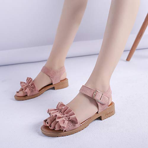 Sandalias De Tacón Cuadrado para Mujer Tacón Bajo De Verano Punta Abierta Open Back Slingback Casual Vacation Dating Ladies Tobillo Hebilla Correa Zapatos